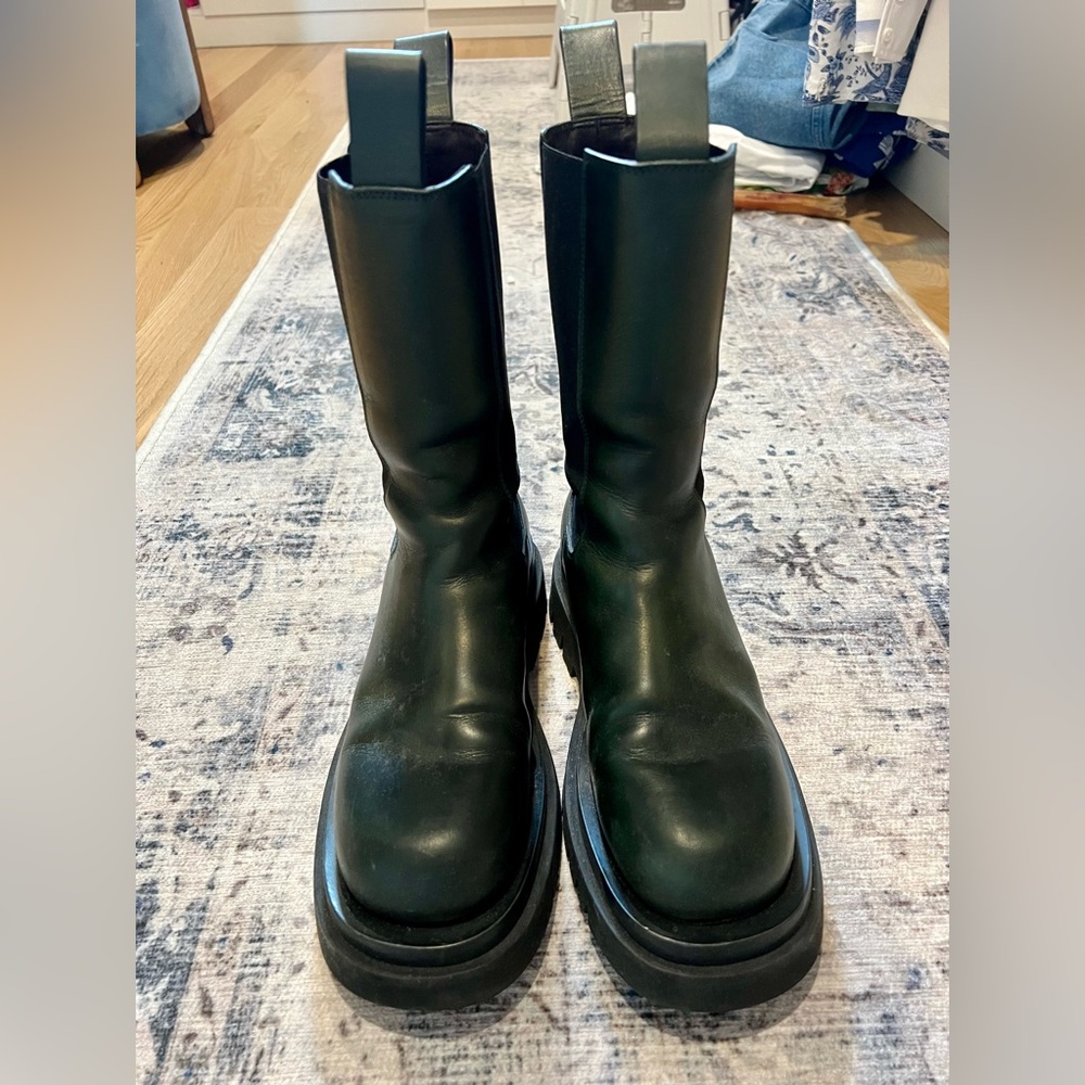 Bottega Lug Sole Boot in Green